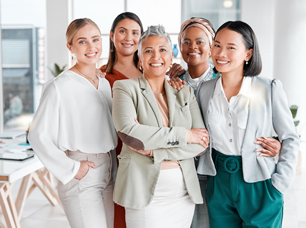 Women standing at the office